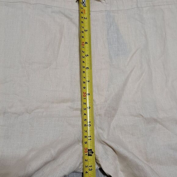 Island Importer Linen Boho Summer Drawstring Cargo Shorts XL Natural/Cream NWT - Picture 7 of 14